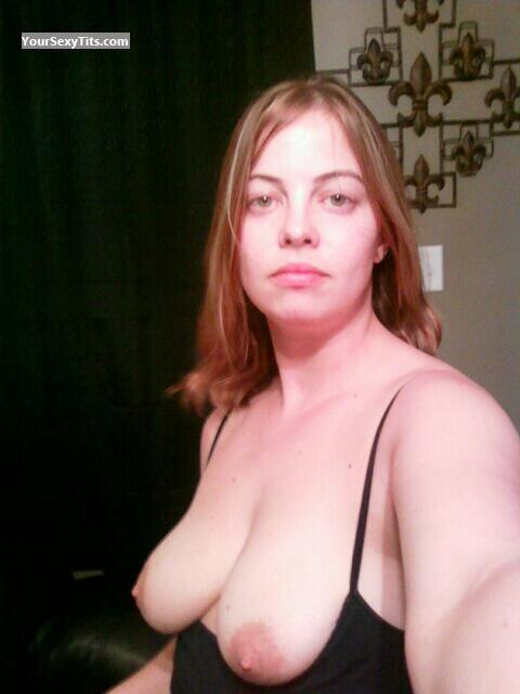 Tit Flash: My Medium Tits (Selfie) - Topless Jenni from United States